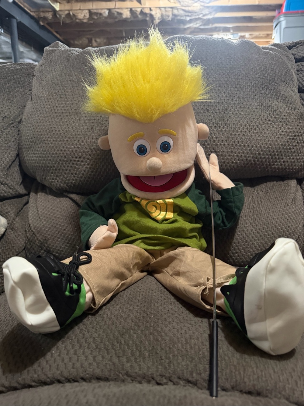 Silly puppets Yellow-Haired Puppet Plush Toy - Kids Interactive Hand Puppet